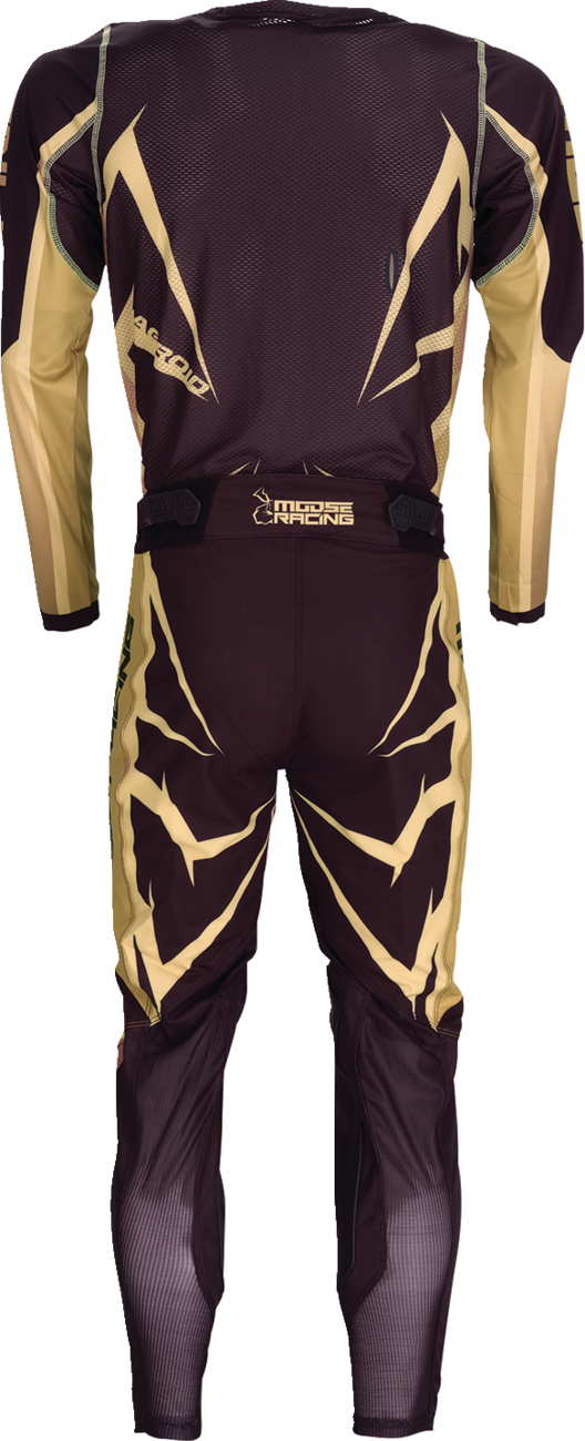 Moose Offroad Agroid Jersey Brown/Black XS with Ventilated Mesh Panels and Quick-Drying Fabric