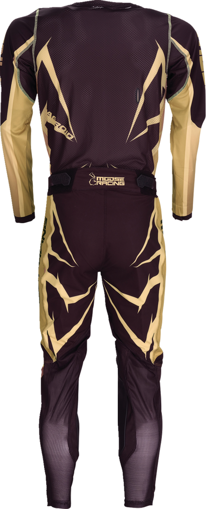 Moose Offroad Agroid Jersey Brown/Black XS with Ventilated Mesh Panels and Quick-Drying Fabric
