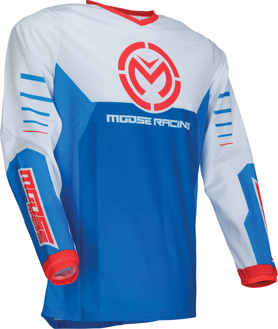 Moose Offroad Qualifier® Jersey - Red/White/Blue, Size Small - Part #2910-8175