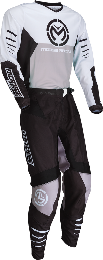Moose Offroad Qualifier® Jersey 2XL - Black and White, Durable Polyester Fabric, Performance Fit