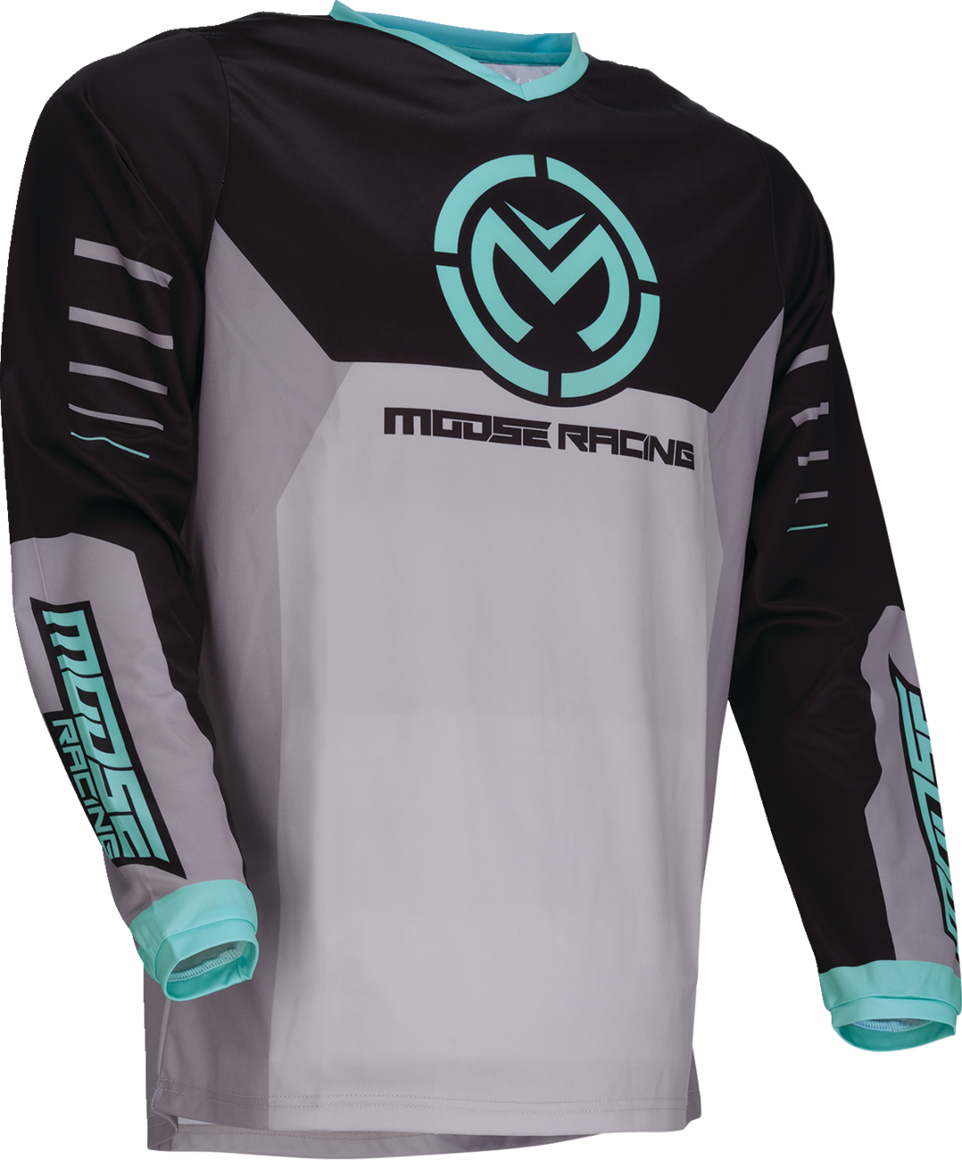 Moose Offroad Qualifier® Jersey 2XL Gray/Teal - Durable Polyester Performance Fit