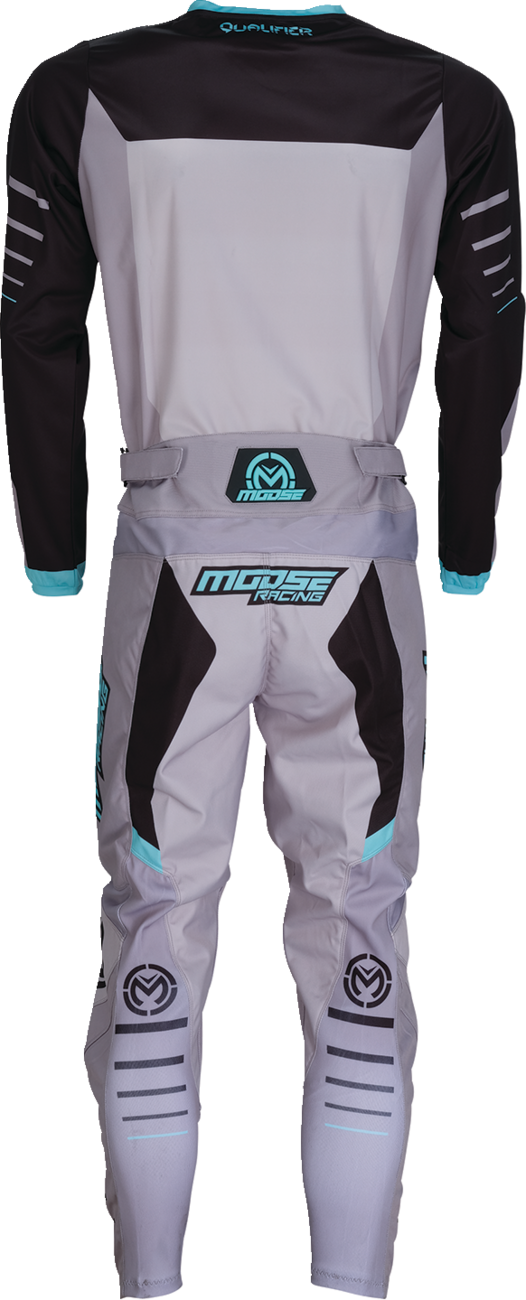 Moose Offroad Qualifier® Jersey 2XL Gray/Teal - Durable Polyester Performance Fit