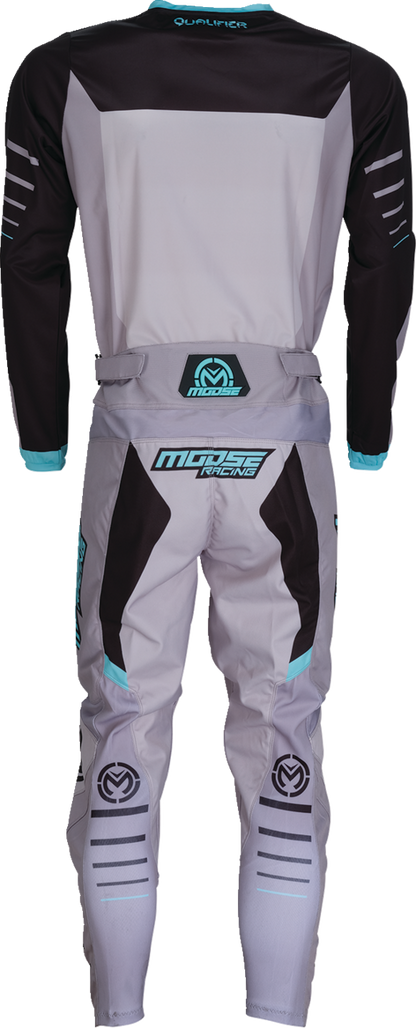 Moose Offroad Qualifier® Jersey 2XL Gray/Teal - Durable Polyester Performance Fit