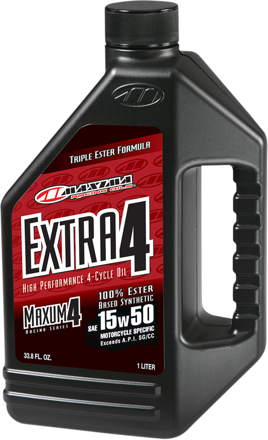 MAXIMA RACING OIL Extra Synthetic 4T Oil 15W50 - 1 Liter (Part Number 32901)