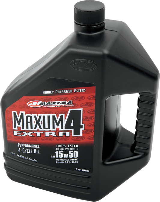 MAXIMA RACING OIL Extra Synthetic 4T Oil 15W-50 - 1 Gallon - Part Number 329128