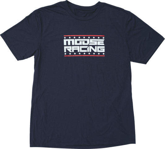 Moose Offroad All-American T-Shirt in Navy - Small, Part Number 3030-24418