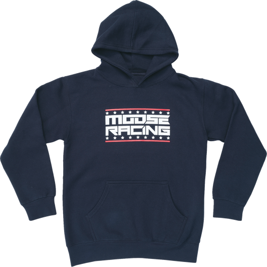 Moose Offroad Youth All-American Hoodie - Navy, Medium (Part #3052-0699)
