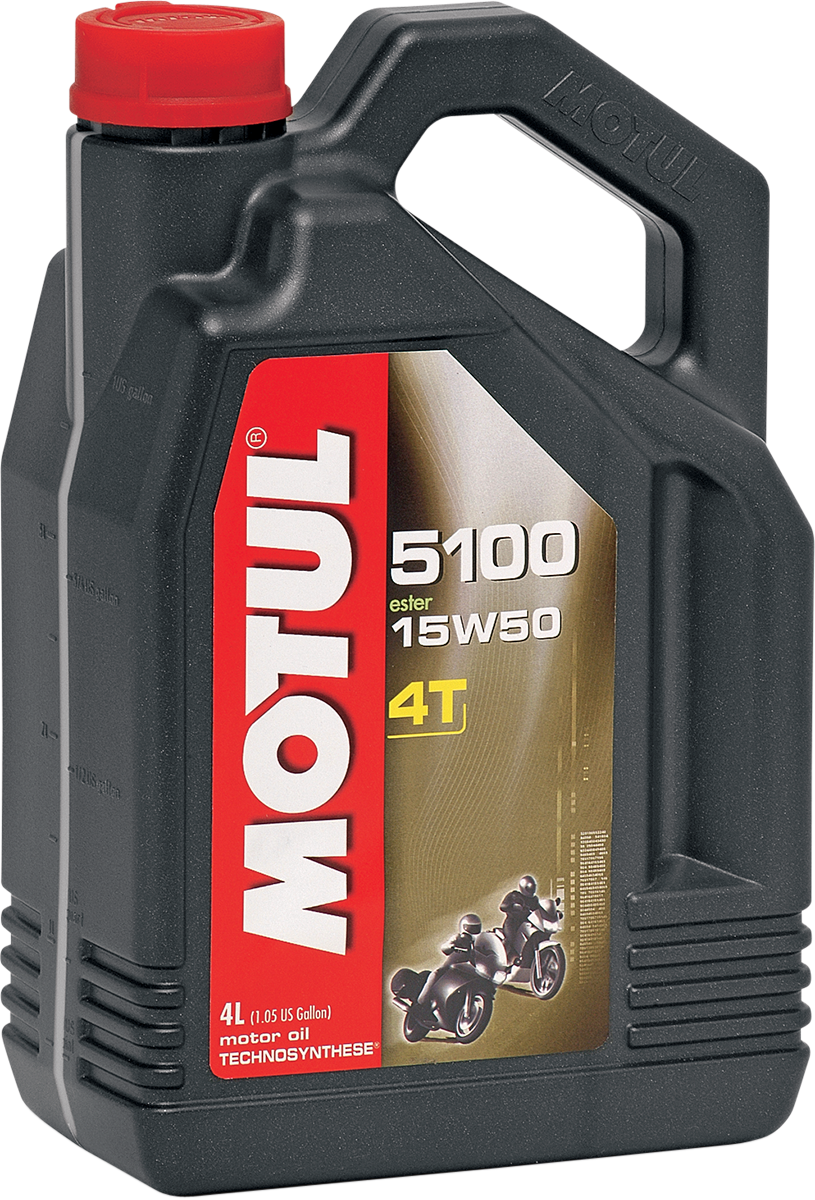MOTUL 5100 4T Synthetic Blend Oil 15W-50 - 4L - Part Number 104083