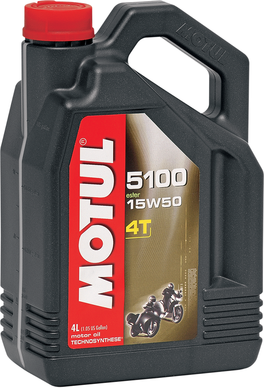 MOTUL 5100 4T Synthetic Blend Oil 15W-50 - 4L - Part Number 104083