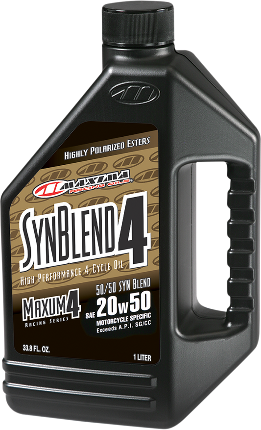MAXIMA RACING OIL SynBlend Semi-Synthetic 20W50 Engine Oil – 1 Quart, Part Number 35901B