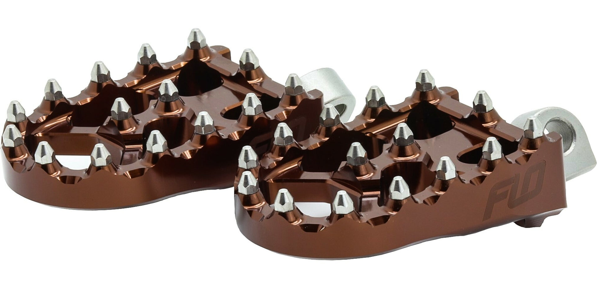 FLO MOTORSPORTS Moto Style Footpeg Set Bronze - 2" x 3.125" Part FPEG-800BRZ