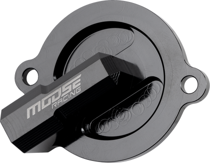 Moose Offroad T14-5321GB Oil Filter Cover for Husqvarna and KTM - CNC Machined Aluminum with Black Anodized Finish