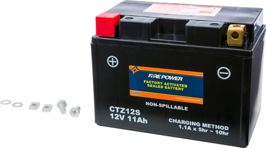 FIRE POWER CTZ12S Sealed Factory Activated Motorcycle Battery