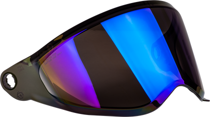 Fly Racing Trekker Helmet Face Shield Blue Iridium - F73-88553