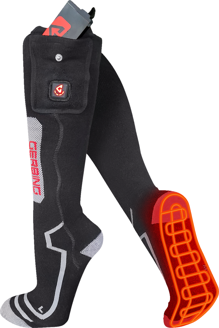 GERBING HEATED CLOTHING 7V Wool Heated Socks - Large/XL, Model GER-SK-7V-W-L-XL