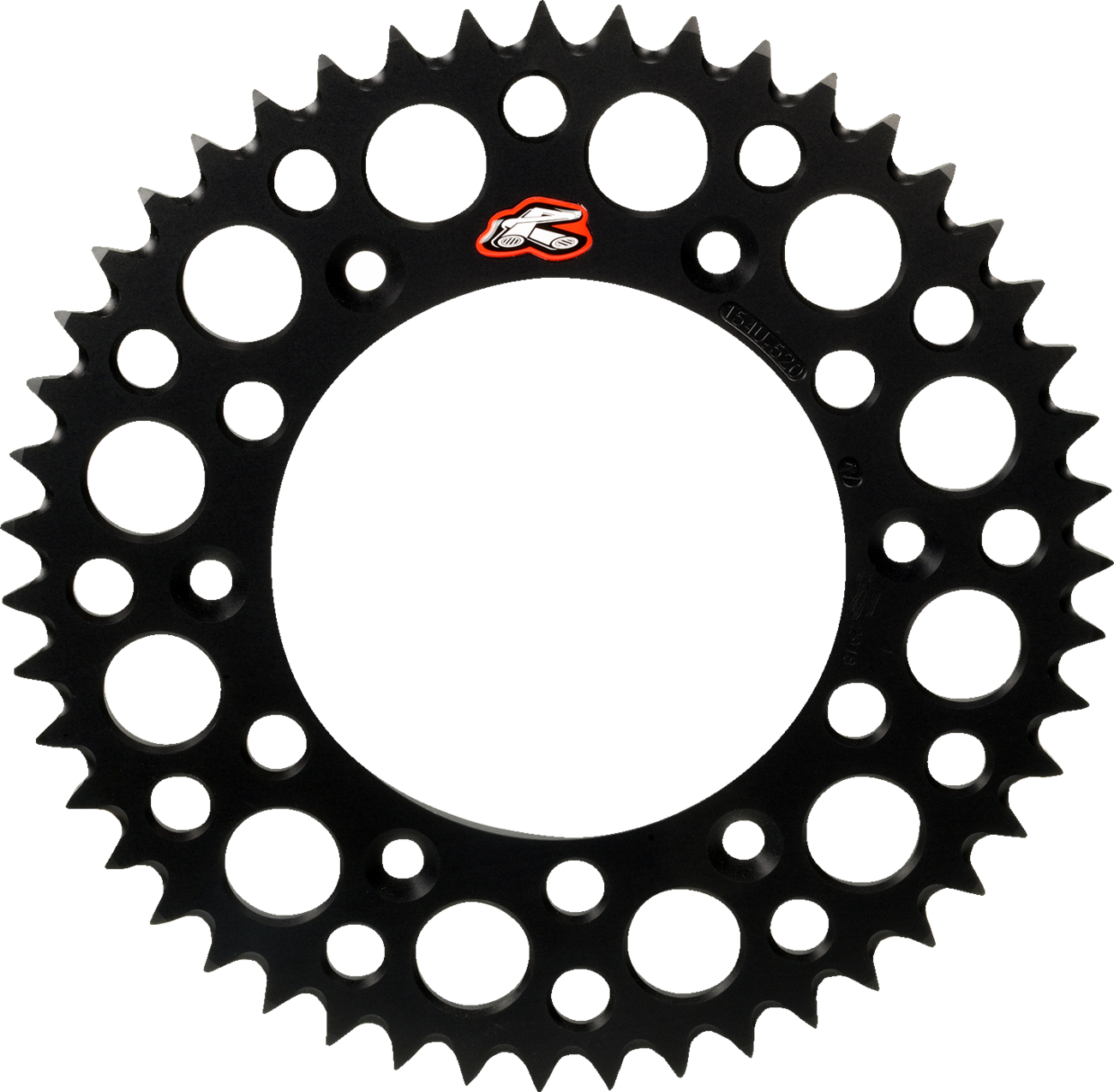 Renthal 224U-520-46GPBK Aluminum Rear Sprocket - 46 Tooth Black for Motocross & Off-Road Bikes