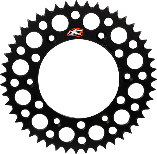Renthal 224U-520-46GPBK Aluminum Rear Sprocket - 46 Tooth Black for Motocross & Off-Road Bikes