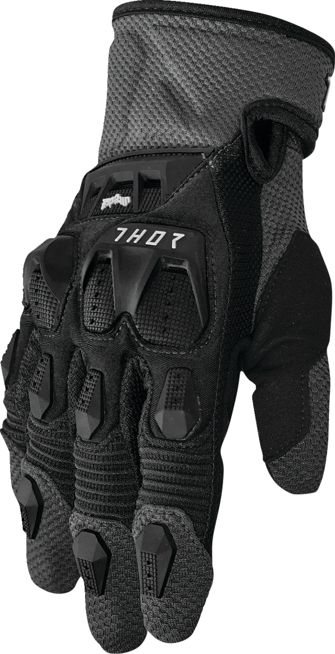 THOR Terrain Gloves Large Black/Charcoal 3330-8245 for Optimal Protection and Flexibility
