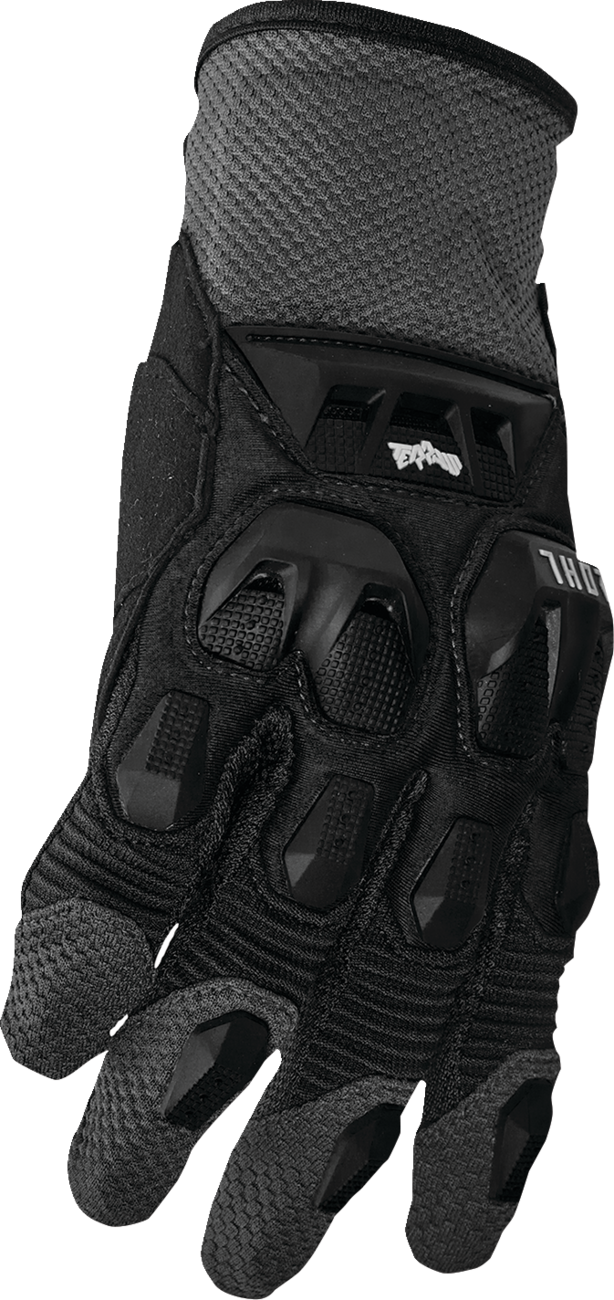 THOR Terrain Gloves Large Black/Charcoal 3330-8245 for Optimal Protection and Flexibility