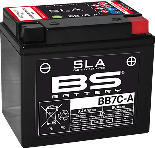BS BATTERY BB7C-A (YB) 300843 Absorbed Glass Mat AGM Deep Cycle Battery
