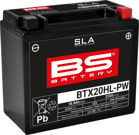 BS BATTERY BTX20HL-PW (YTX) 300920 Absorbed Glass Mat AGM Motorcycle Battery