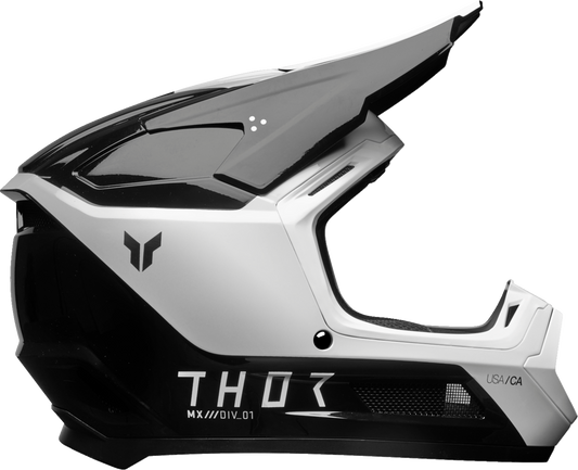 THOR Youth Fleet Storm Helmet - Black/White, Medium (Part Number 0111-1687)