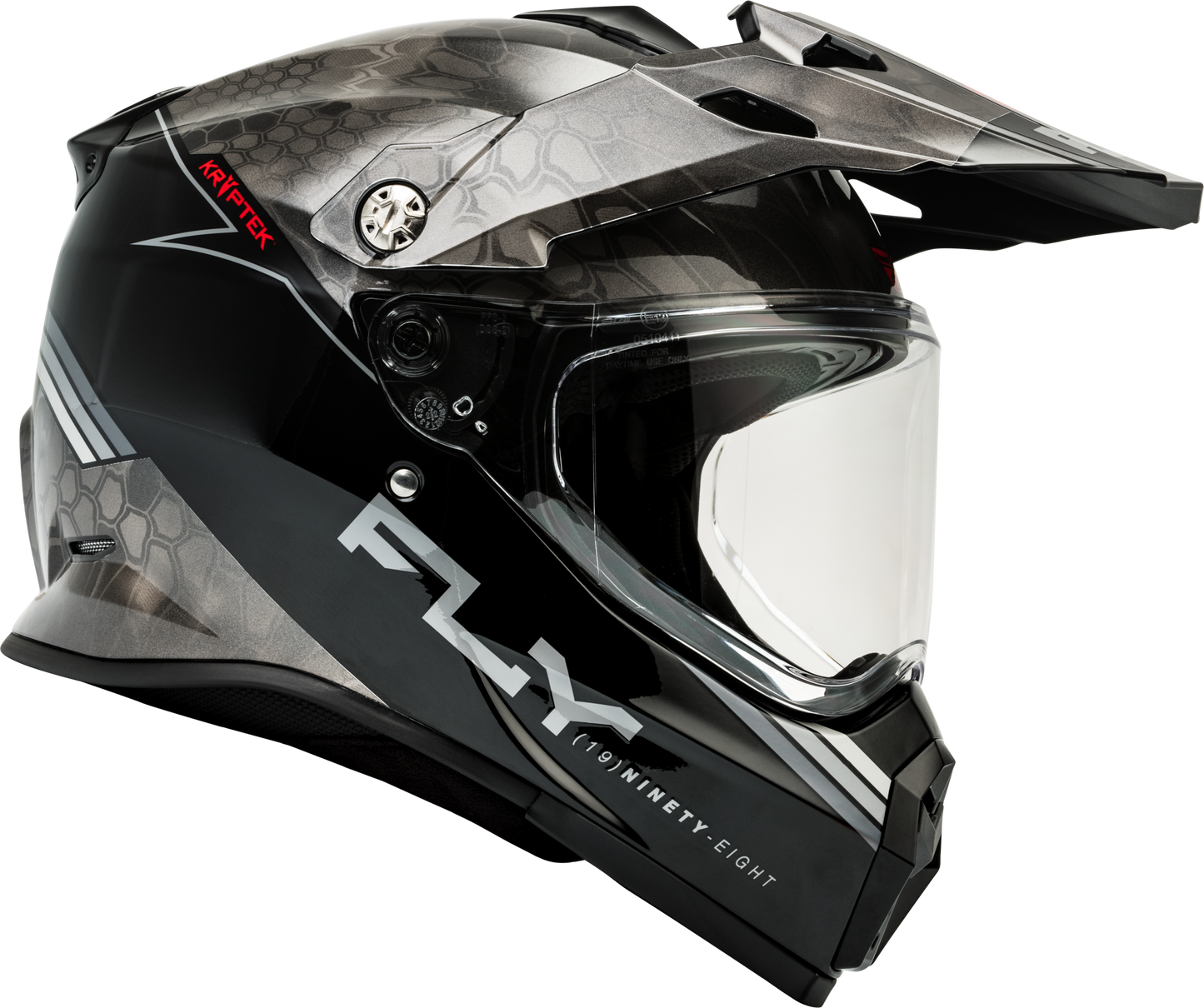 Fly Racing Trekker Kryptek Conceal Helmet Black/Grey/White Small