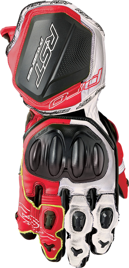 RST Pro Series GP D3O Gloves White/Red Leather Size Small