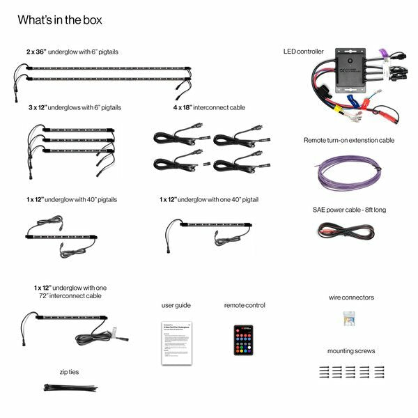 ECOXGEAR 6 Seater LED Kit with Controller - Model SEI-LEDZ4UGLW1236