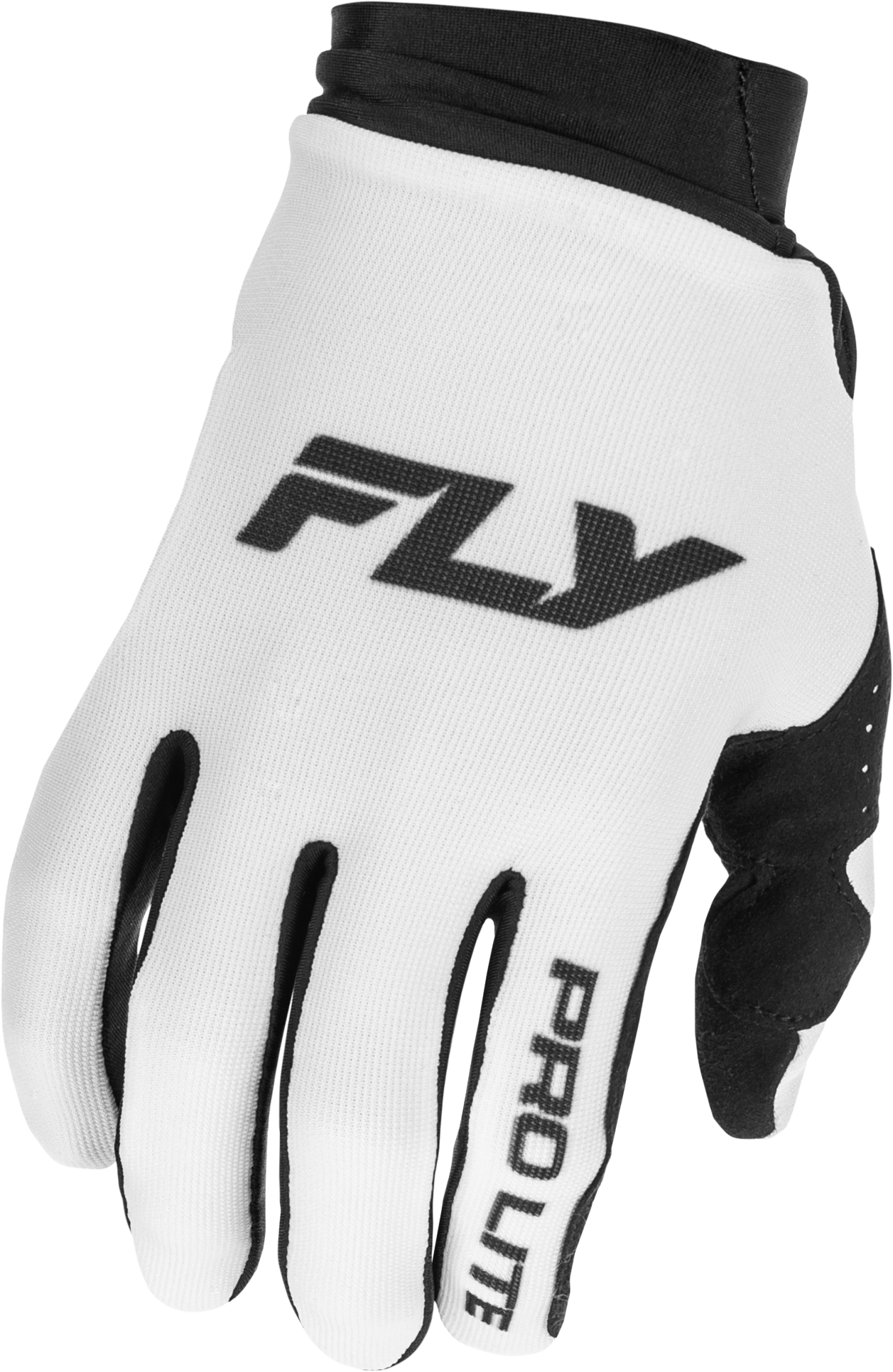 Fly Racing Pro Lite Gloves White/Black Medium – Lightweight Race Gloves with Touch Screen Compatibility