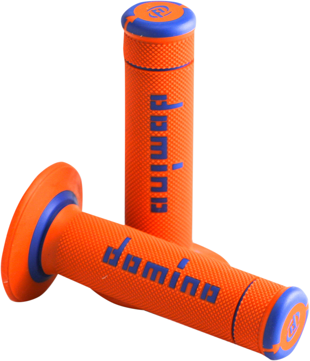 DOMINO Xtreme Grips - Orange/Blue A19041C4845A7-0 for 7/8 inch Handlebar with Twist Throttle