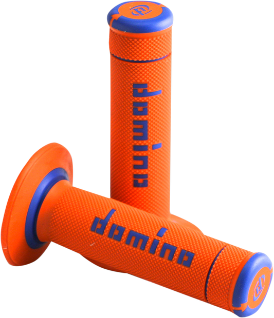 DOMINO Xtreme Grips - Orange/Blue A19041C4845A7-0 for 7/8 inch Handlebar with Twist Throttle