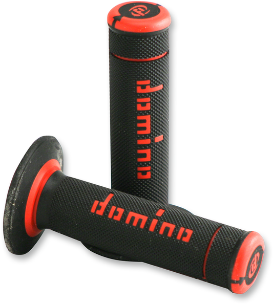 Domino Xtreme Grips Black/Orange A19041C4540A7-0 for 7/8-inch Handlebar with Twist Throttle