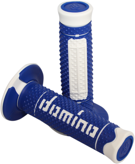 DOMINO Diamonte Dual Compound Grips for 7/8 inch Handlebar - Blue/White A26041C4648A7-0