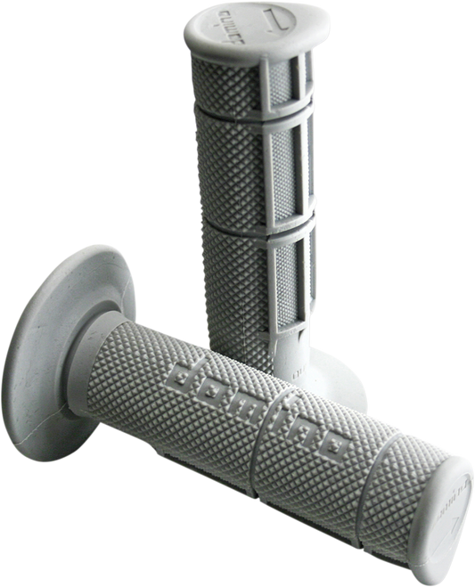 DOMINO Victor Waffle Grips Half Waffle Gray Part 1150.82.52.06 for 7/8" Dirt Bike Handlebars