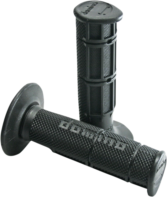 DOMINO Victor Waffle Grips for 7/8 inch Handlebar with Twist Throttle - Black, Part 1150.82.40.06