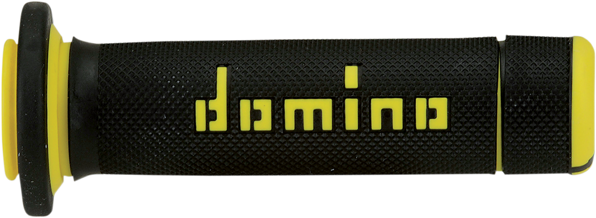 DOMINO ATV Grips Black/Yellow A18041C4740A7-0 for 7/8" Handlebars with Dual-Compound Design