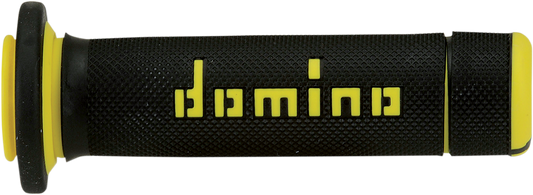 DOMINO ATV Grips Black/Yellow A18041C4740A7-0 for 7/8" Handlebars with Dual-Compound Design