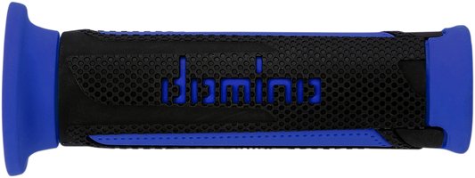 DOMINO Turismo Street Bike Grips - Black/Blue, Part A35041C4870C7-0