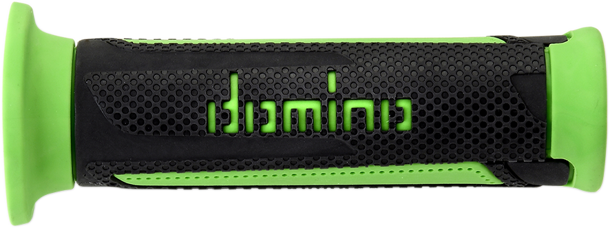 DOMINO Turismo Street Bike Grips - Black/Green A35041C4470C7-0