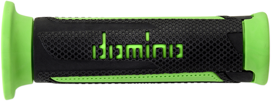DOMINO Turismo Street Bike Grips - Black/Green A35041C4470C7-0
