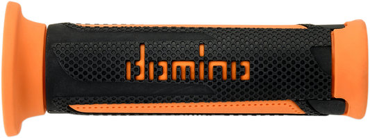 DOMINO Turismo Street Bike Grips - Black and Orange A35041C4570C7-0