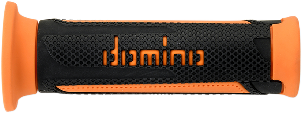 DOMINO Turismo Street Bike Grips - Black and Orange A35041C4570C7-0