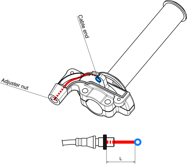 DOMINO Throttle System for 2-Stroke European Motorcycles – Part 2203.03-02