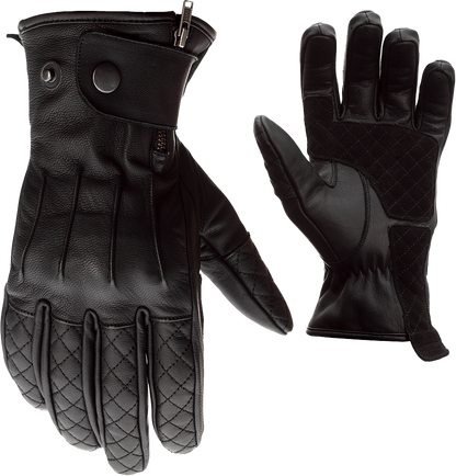 RST Matlock CE Certified Level 1 KP Black Leather Motorcycle Gloves - Size 2XL