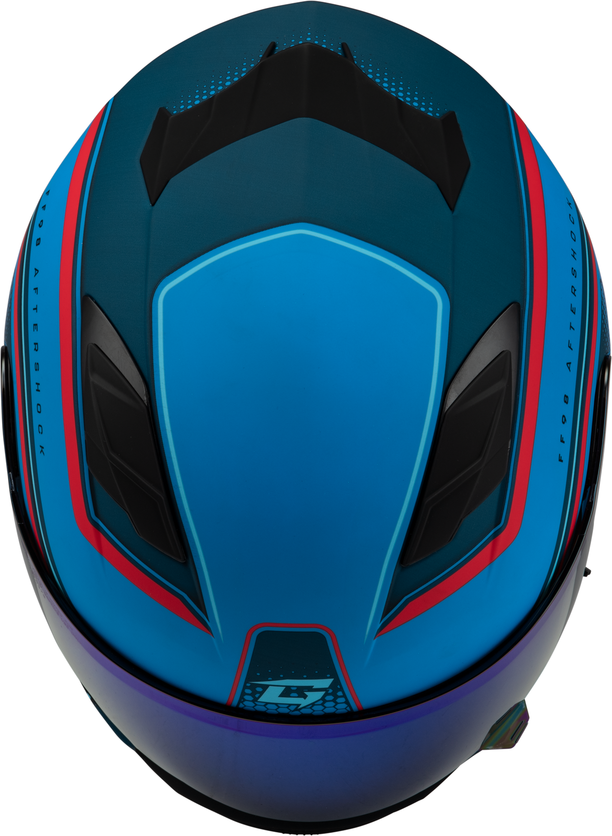 Ff 98 Aftershock Helmet Matte Blue/Red 2x