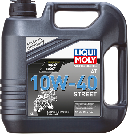 LIQUI MOLY Street 4T 10W-40 Synthetic Motorcycle Oil - Part Number 22055