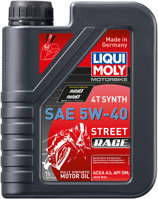 LIQUI MOLY Street Race Synthetic 4T Oil 5W-40 - 1L - Part #20074