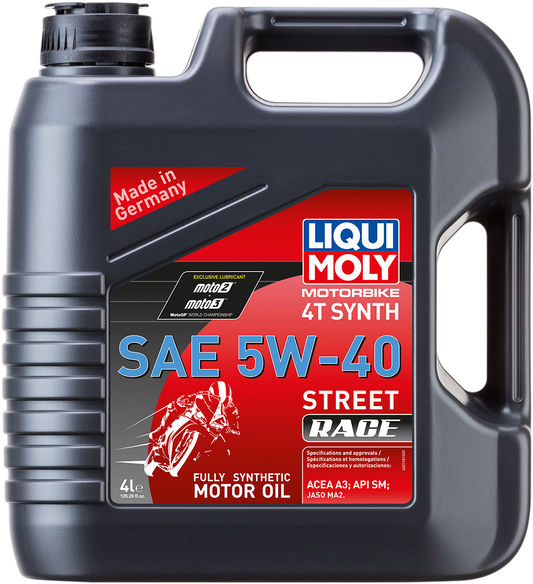 LIQUI MOLY Street Race Synthetic 4T Oil 5W-40 - 4L - Part #20076
