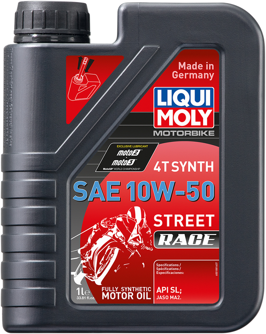 LIQUI MOLY Street Race Synthetic 4T Oil 10W-50 - 1L (Part No. 20066)